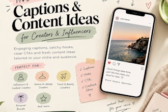 write engaging captions and content ideas for your post