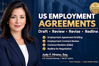 review and redline your employment agreement for negotiation