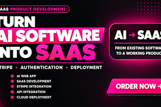 do ai software into saas web app, with stripe login and secure cloud deployment