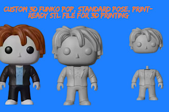 design custom 3d funko pop chibi character and bobblehead figurine for printing