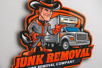 design junk removal and recycle logo