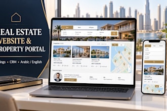 build a real estate website or property portal with CRM in laravel