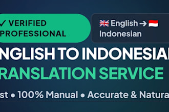 translate english to indonesian accurately