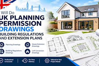 do UK planning permission drawings building regulations and extension plans