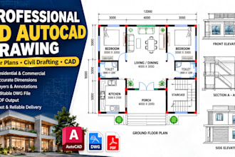 create accurate 2d autocad drawings and civil plans