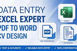 data entry and modern cv design