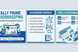 do tally prime erp bookkeeping, accounting and excel data entry