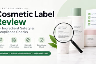 review your cosmetic label for ingredient safety and compliance checks