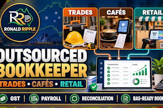 be your outsourced bookkeeper for australian trades, cafes and retail businesses