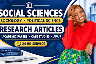 create research articles on sociology, social sciences and political science