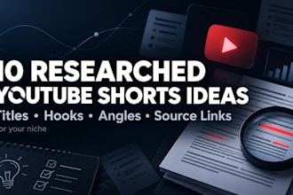 research 10 original youtube shorts ideas for your niche