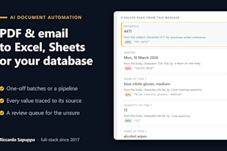 convert PDF to excel or google sheets and automate email data extraction with ai