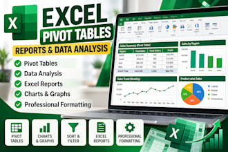 create excel pivot tables reports and data analysis