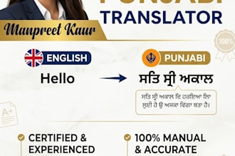 do english to punjabi translation professionally
