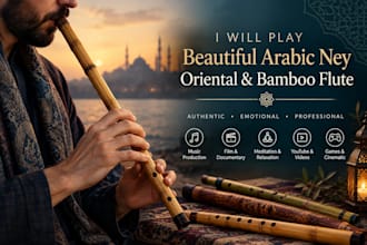 play beautiful arabic ney, oriental and bamboo flute