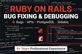 fix bugs and issues in your ruby on rails application