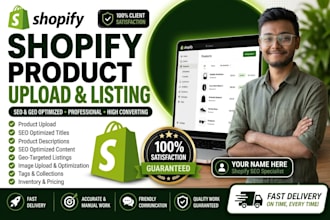 do shopify data entry, catalog management