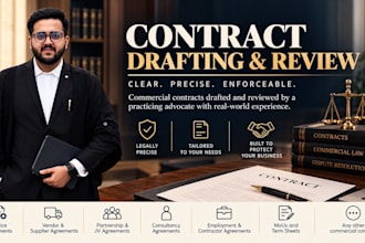 draft or review business contracts under indian law