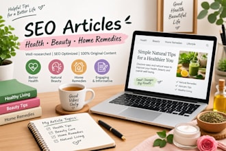 write SEO articles on health, beauty tips and home remedies