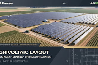 design agrivoltaic layouts, row spacing, shading and crop integration