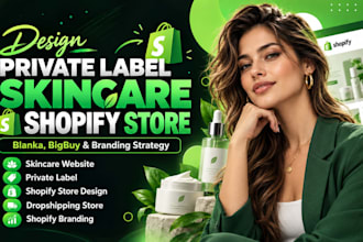 design private label skincare shopify store blanka bigbuy and branding strategy