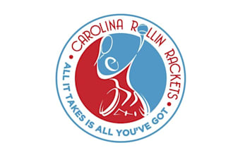 design wheelchair tennis logo with carolina pride