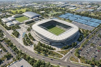 create photorealistic 3d stadium, sport arena and sport complex design