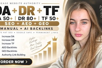 build high da backlinks to support GEO and website authority