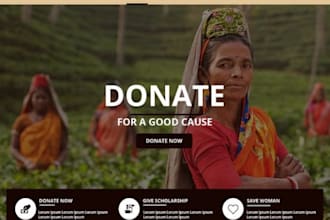 design nonprofit charity ngo 501c3 donation website on wix wordpress