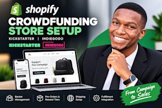 build a crowdfunding shopify store for kickstarter indiegogo fulfillment