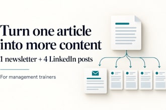 turn your training article into a newsletter and linkedin posts