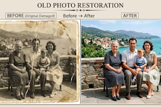 restore old photos, enhance and colorize pictures