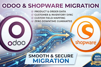 perform seamless odoo and shopware migration and setup
