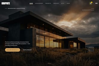 design and develop a modern architecture portfolio website