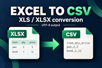 convert excel xlsx and xls files to CSV