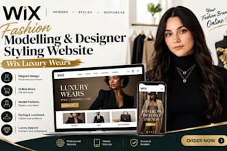 design wix fashion modelling designer styling website wix luxury wears website