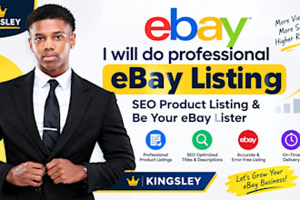 do professional ebay listing, SEO product listing, and be your ebay lister