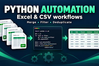 automate repetitive excel and CSV tasks with python
