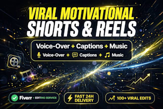 create motivational shorts and reels with voice over and pro video editing