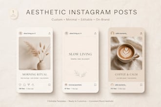 design aesthetic instagram posts and stories