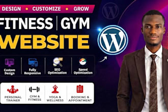 design a modern gym, fitness, workout and personal trainer website