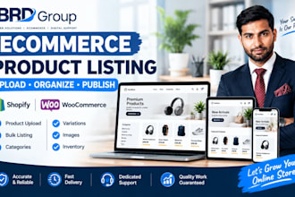 do product listing and product upload on shopify woocommerce