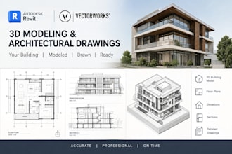 model your building in revit or vectorworks and create architectural drawings