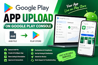handle and upload app on google play console account