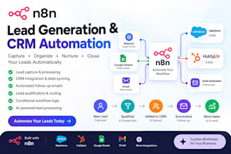 build n8n lead generation and CRM automation workflows