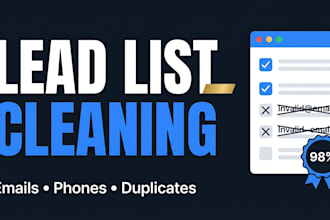 clean your lead list, validate emails, and remove duplicates
