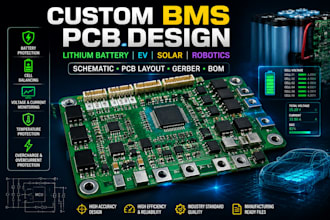 design custom bms pcb, lithium battery management system, and charging circuit