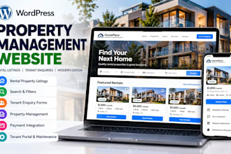 build property management website, rental listings and tenant enquiry wordpress