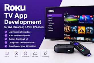develop roku tv app for your live streaming and vod channels