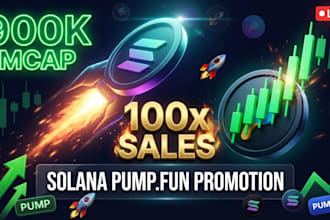 hit 900k solana pumpfun token 100x sales crypto promotion meme coin promotion